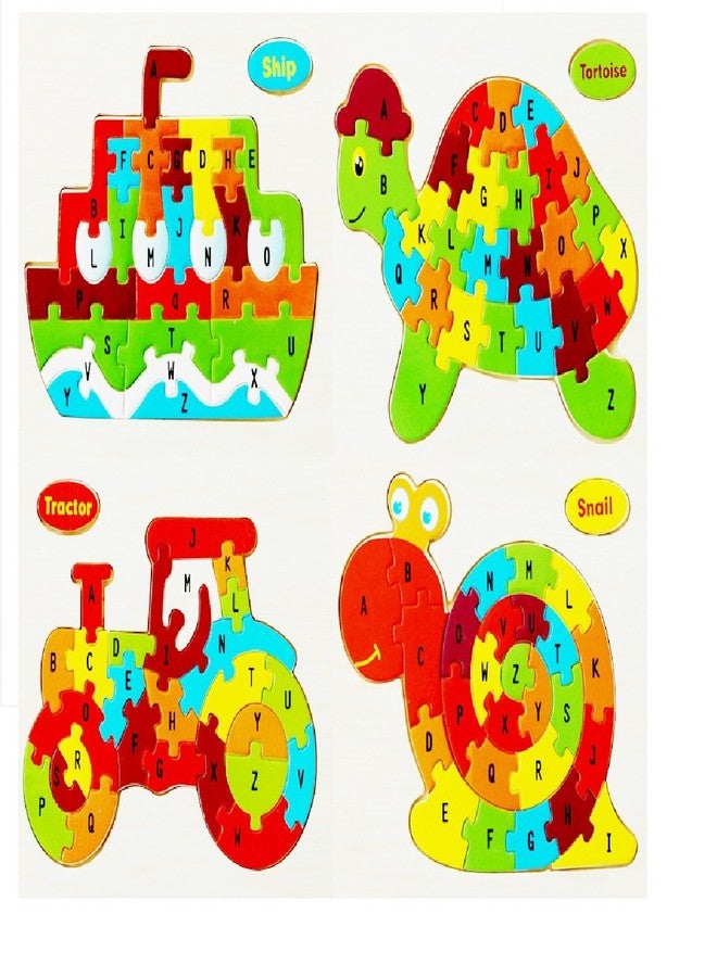 ماياترا أحجية الحروف الأبجدية الخشبية التعليمية للأطفال من ماياترا - مجموعة من 8 قطع - Image 1